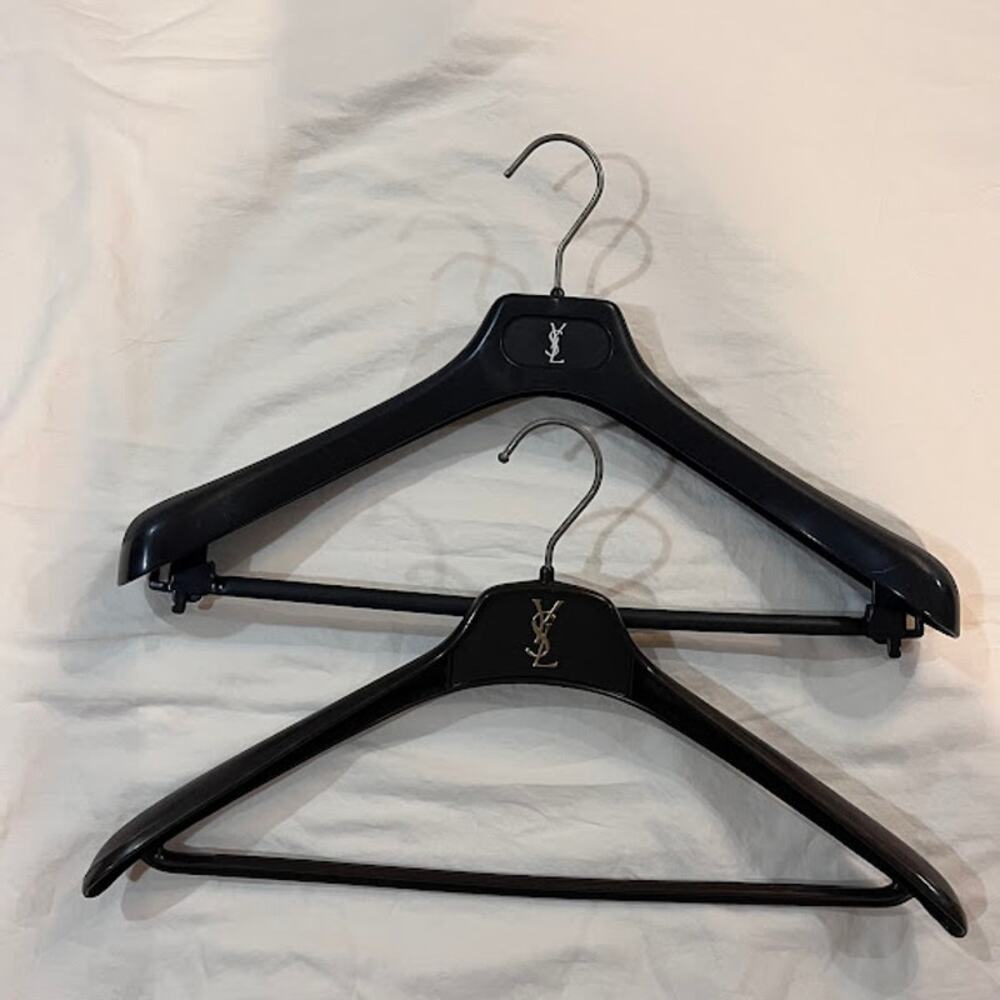 Vintage YSL Yves Saint Laurent Plastic 16.25" Hangers (Set of 2)
